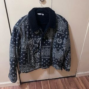 Bandana Sherpa Trucker jacket